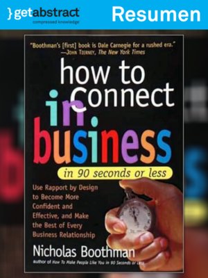cover image of Cómo conectarse en los negocios en 90 segundos o menos (resumen)
